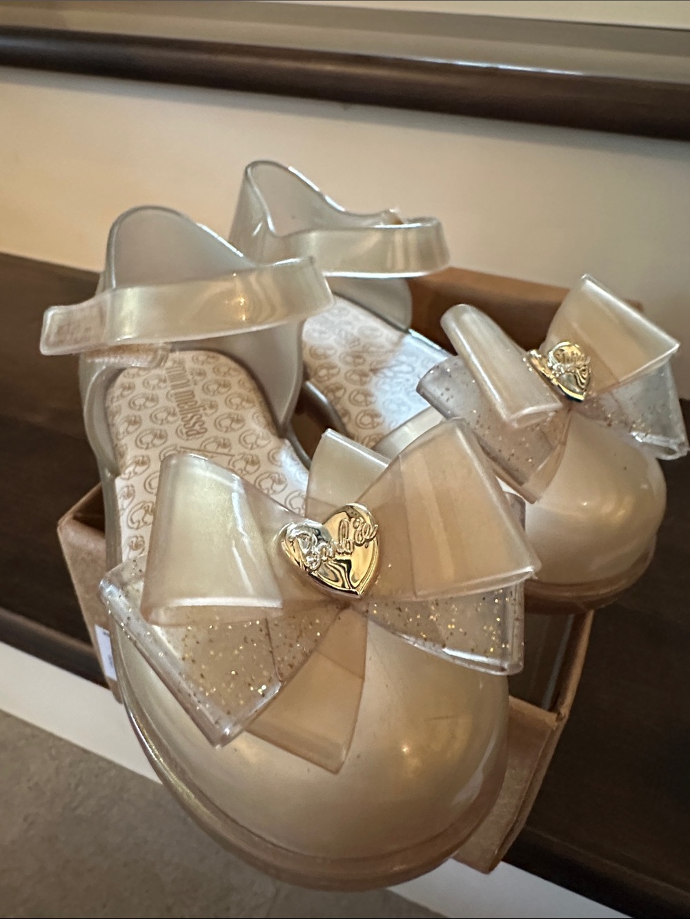 Mini Melissa Amy Jelly Bow Sandals - Barbie